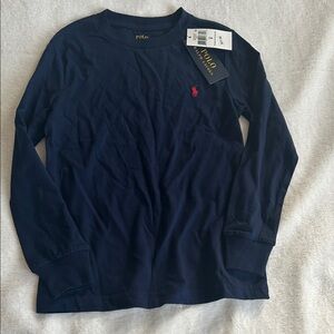 NWT Polo by Ralph Lauren Kids Dark Blue Long Sleeve Tee